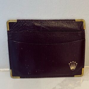 Rolex burgundy card holder
